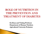 Prevention and treatment of diabetes through dietary