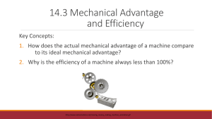 14.3 Mechanical Advantage - mrsjanssensclasses