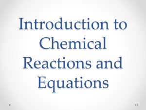 Begin Chemical Equations Practice
