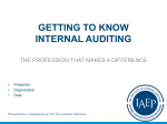 Getting to Know Internal Auditing - The Institute of Internal Auditors