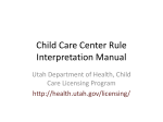 Child Care Center Rule Interpretation Manual