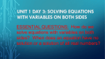 Unit 1 Day 1: Solving One- and Two