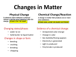 Physical/Chemical Changes Notes