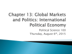 Global Markets and Politics: International Political Economy