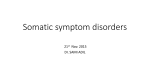 Somatoform disorders (part 1)