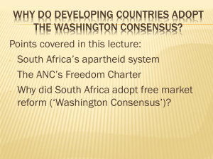 Lecture 8: Why do developing countries adopt the