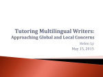 Tutoring Multilingual Writers Presentation