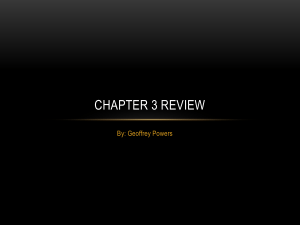 Chapter 3 Review