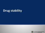 Drug stability - 성균관대학교 약학대학 물리약학 연구실