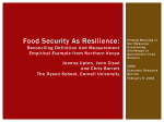 Food Security As Resilience - Christopher B. Barrett