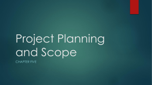 Project Planning and Scope