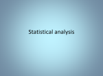 Statistical analysis