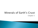 Minerals of Earth*s Crust