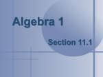 square root - Mrs. Andrews` CBA classes