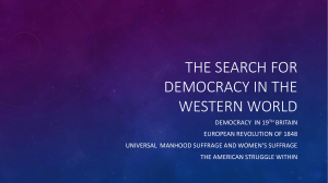 the search for democracy in the western world