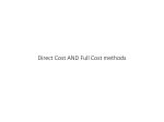 Direct Cost Vs. Full Cost methods