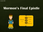 Lesson 158 Moroni 9 Mormon`s Final Epistle Power Pt