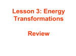 Lesson 3: Energy Transformations