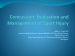 Concussion: Evaluation and Management of Sport Injury