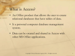 What is an Access? Tables, Forms, Queries, and