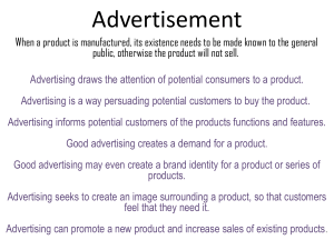 advertisement scope and importance
