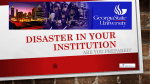 Disaster in your institution