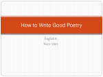 How to Write Good Poetry