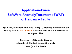 Application-Aware SoftWare AnomalyTreatment (SWAT)