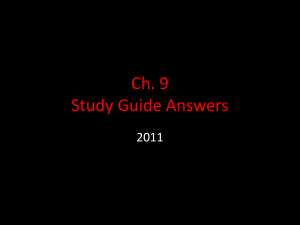 Ch. 9 Study Guide Answers