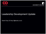 Leadership Development Update