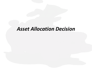 Asset Allocation Decision