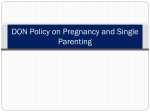 DON Policy on Pregnancy and Single Parenting