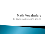 Math Vocabulary - BloomingPrairieClassof2017