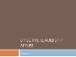 Effective Leadership Styles
