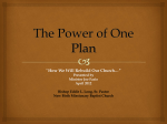 Power of One Plan - New Birth Missionary Baptist Church