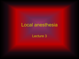 Local anesthesia