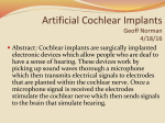 Artificial cochlear implants Geoff