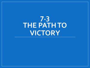 7.3 The path to victory