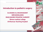 Introduction to pediatric surgery