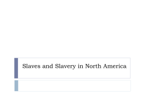 Slaves and Slavery in North America