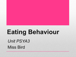 Eating Behaviour - Beauchamp Psychology