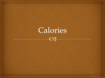 Calories - Northwest ISD Moodle