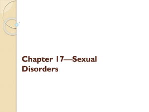Chapter 17*Sexual Disorders