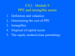 FA2: Module 9 Tangible and intangible capital assets