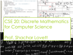 CSE 20 * Discrete Mathematics