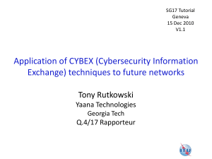 Application of CYBEX (Cybersecurity Information Exchange)