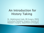 An Introduction for History Taking and Clinical Examination