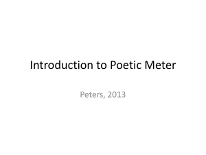 Introduction to poetic meter