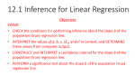 12.1 Inference for Linear Regression