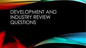 Development and Industry review questions